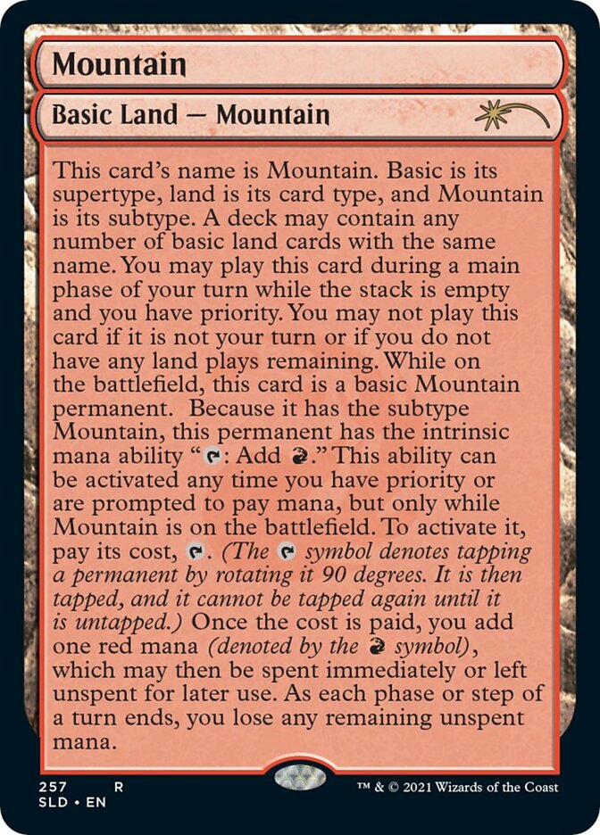Mountain 257 Full Text (Secret Lair) Light Play Foil