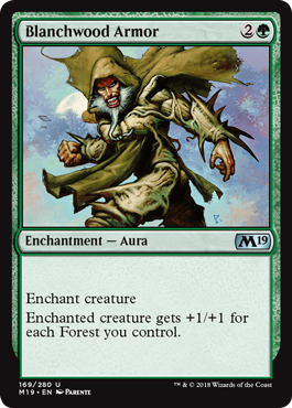 Blanchwood Armor (Magic 2019 Core Set) Light Play