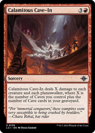 Calamitous Cave-In (The Lost Caverns of Ixalan) Light Play