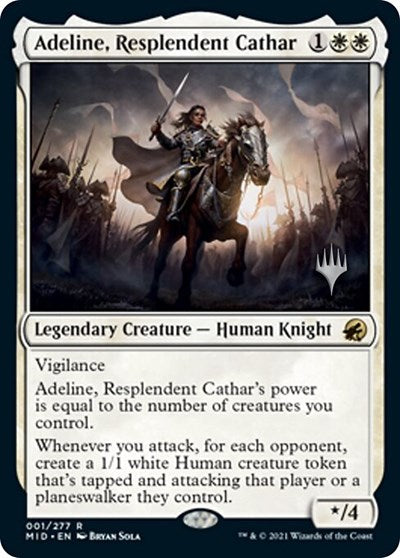 Adeline, Resplendent Cathar (Promo Pack: Innistrad: Midnight Hunt) Light Play
