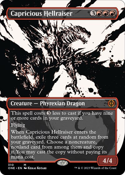 Capricious Hellraiser (Showcase) (Phyrexia: All Will Be One) Light Play