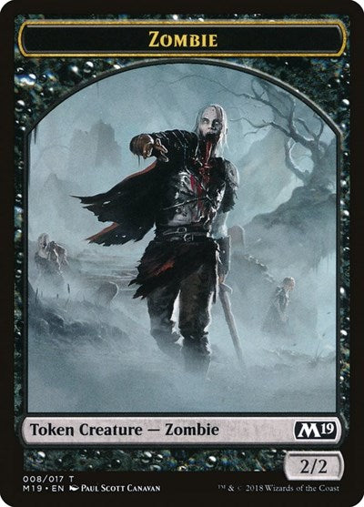 Zombie Token (Core Set 2019) Light Play