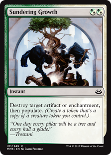 Sundering Growth (Modern Masters 2017) Light Play Foil