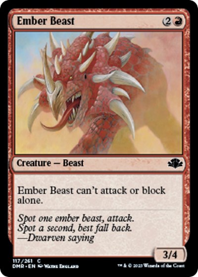 Ember Beast (Dominaria Remastered) Light Play Foil