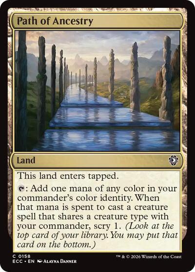 Path of Ancestry (Commander: Lorwyn Eclipsed) Light Play