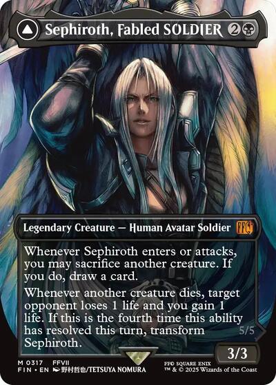 Sephiroth, Fabled SOLDIER (Borderless) (0317) (Universes Beyond: FINAL FANTASY) Light Play