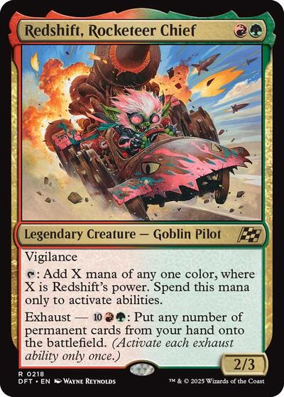 Redshift, Rocketeer Chief (Aetherdrift) Light Play