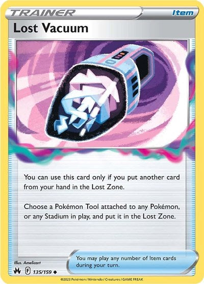Lost Vacuum (Crown Zenith) Near Mint Reverse Holofoil