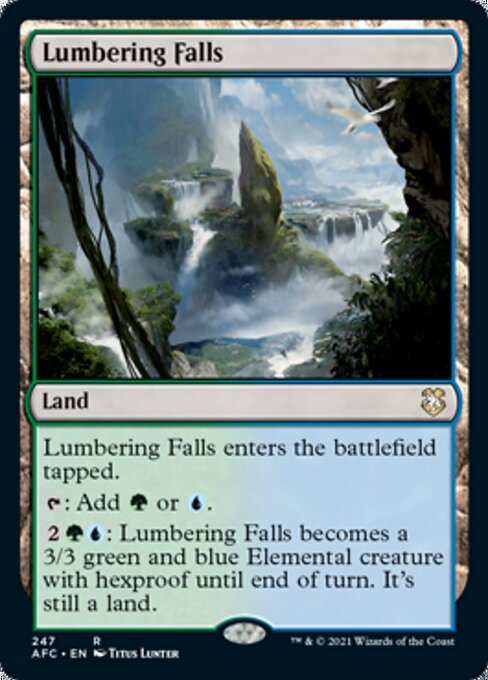 Lumbering Falls (Commander 2021 Forgotten Realms) Light Play