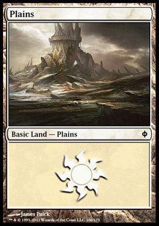 Plains (166) (New Phyrexia) Light Play