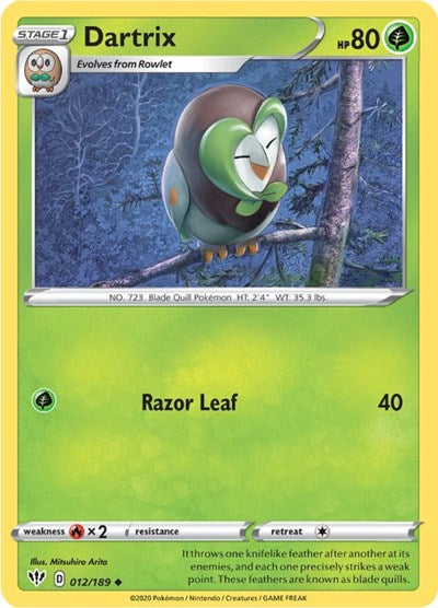 Dartrix (SWSH03: Darkness Ablaze) Light Play