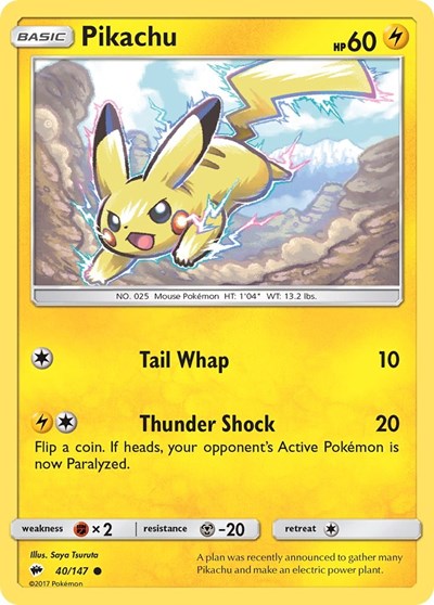 Pikachu (SM - Burning Shadows) Light Play