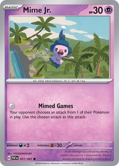 Mime Jr. (SV: Paldean Fates) Light Play Reverse Holofoil