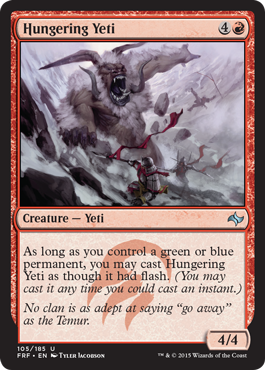 Hungering Yeti (Fate Reforged) Light Play