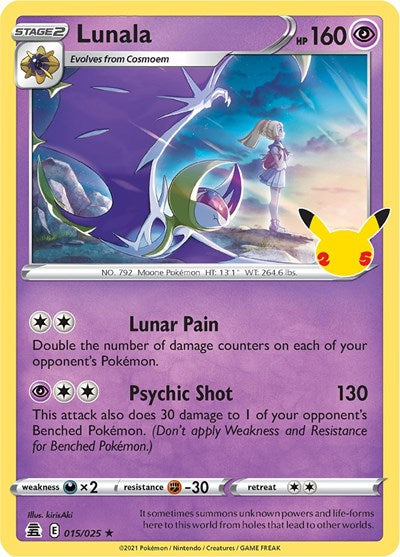 Lunala (Celebrations) Medium Play Holofoil