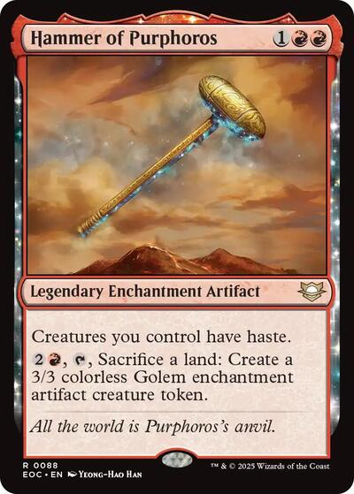 Hammer of Purphoros (Commander: Edge of Eternities) Light Play