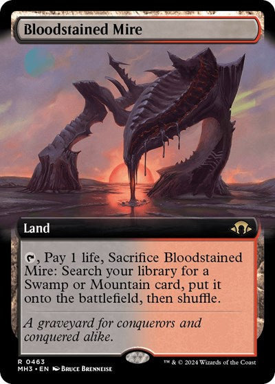 Bloodstained Mire (Extended Art) (Modern Horizons 3) Light Play Foil