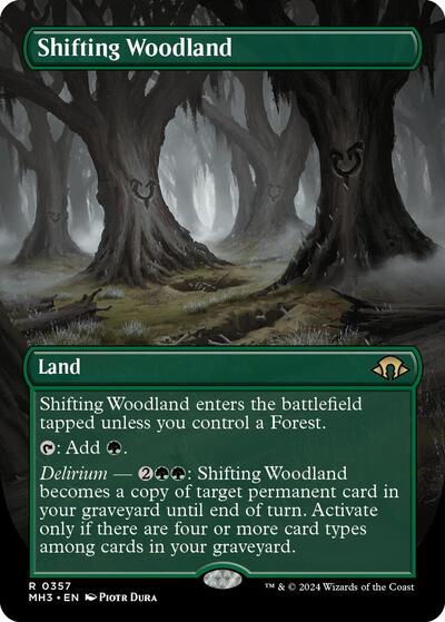 Shifting Woodland (Borderless) (Modern Horizons 3) Light Play Foil