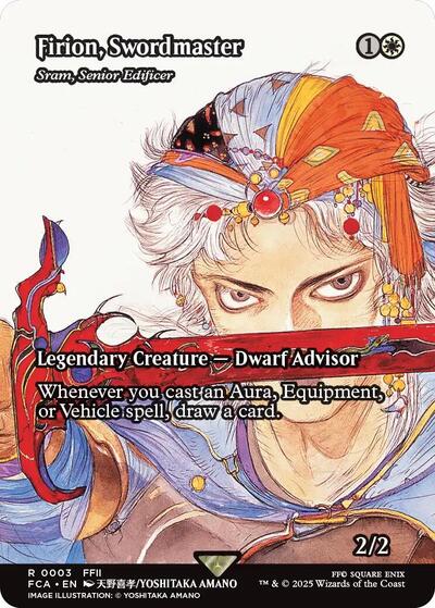 Firion, Swordmaster - Sram, Senior Edificer (Showcase) (Universes Beyond: FINAL FANTASY: Through the Ages) Light Play