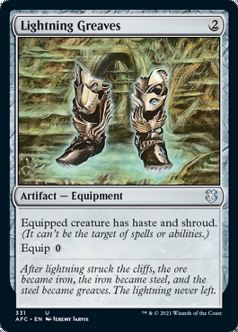 Lightning Greaves (Commander 2021 Forgotten Realms) Light Play