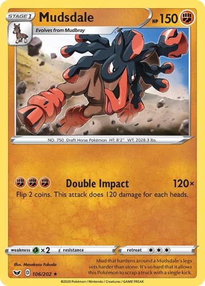 Mudsdale (SWSH01: Sword & Shield Base Set) Damaged / Poor