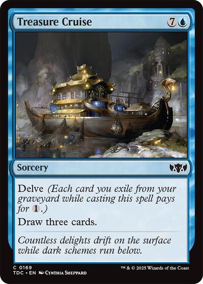 Treasure Cruise (Commander: Tarkir: Dragonstorm) Light Play