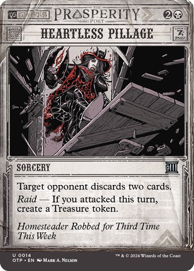 Heartless Pillage (Outlaws of Thunder Junction: Breaking News) Light Play Foil