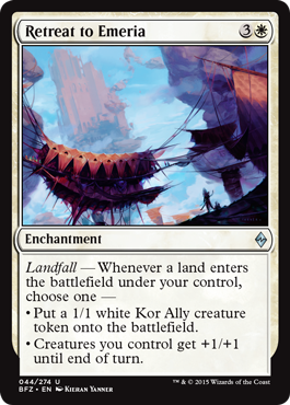 Retreat to Emeria (Battle for Zendikar) Light Play
