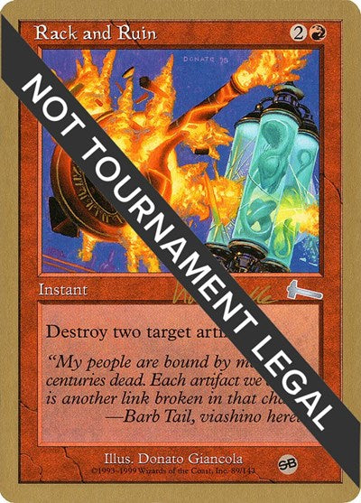Rack and Ruin - 1999 Kai Budde (ULG) (SB) (World Championship Decks) Light Play