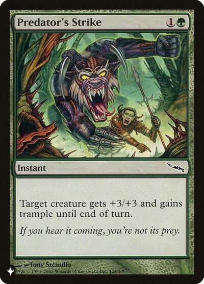 Predator's Strike (The List) Light Play