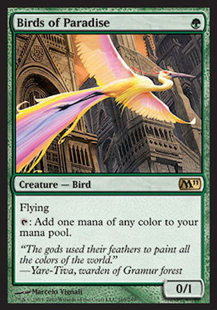 Birds of Paradise (Magic 2011 Core Set) Light Play