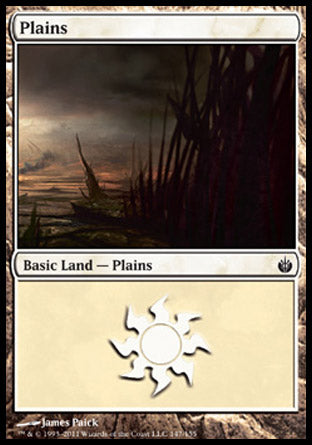 Plains (147) (Mirrodin Besieged) Light Play
