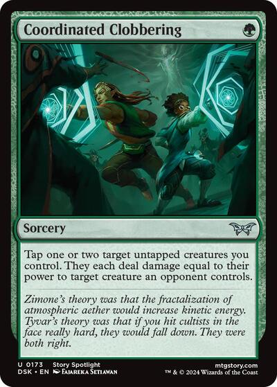 Coordinated Clobbering (Duskmourn: House of Horror) Light Play