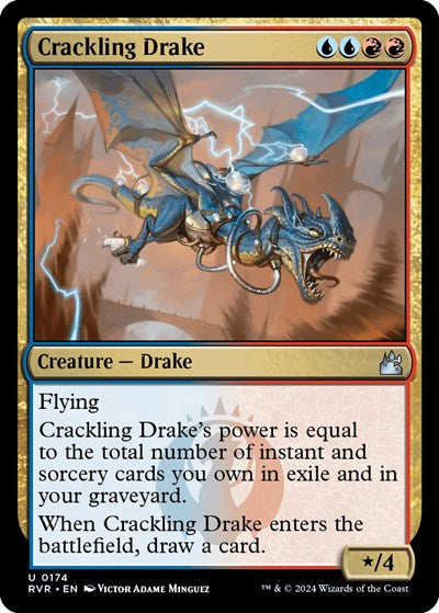 Crackling Drake (Ravnica Remastered) Light Play