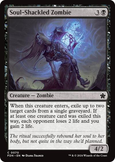 Soul-Shackled Zombie (Foundations) Light Play Foil