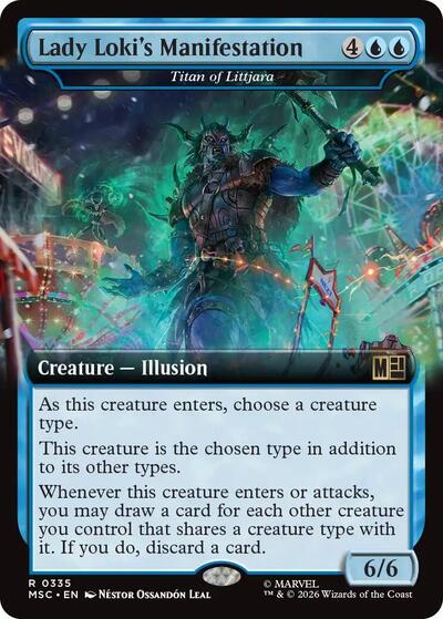 Lady Loki's Manifestation - Titan of Littjara (Extended Art) (Commander: Marvel Super Heroes) Light Play