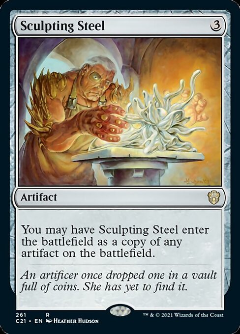 Sculpting Steel (Commander 2021 Strixhaven) Light Play