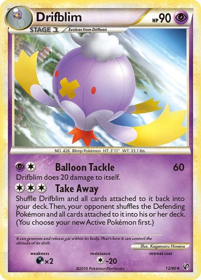 Drifblim (Undaunted) Damaged / Poor Reverse Holofoil