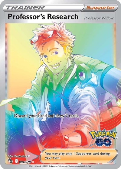 Professor's Research (Secret) (Pokemon GO) Light Play Holofoil
