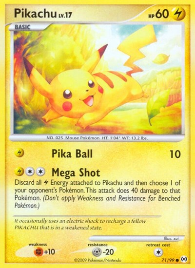 Pikachu (Arceus) Light Play