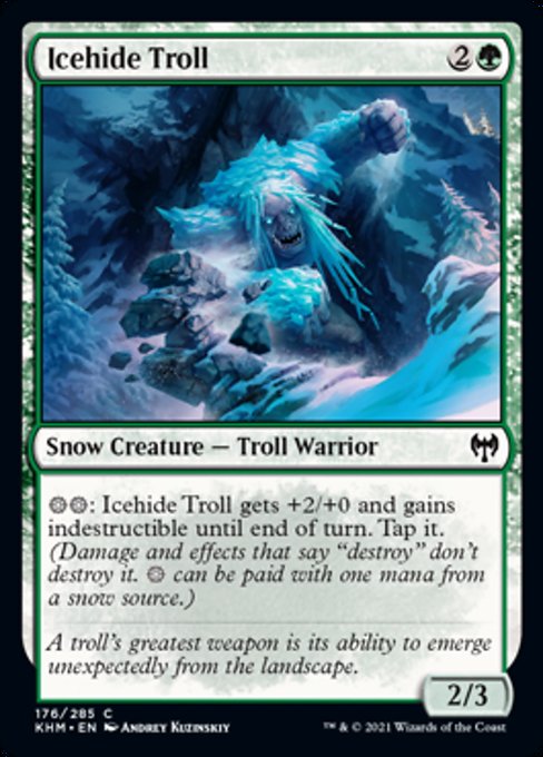 Icehide Troll (Kaldheim) Light Play Foil