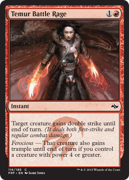 Temur Battle Rage (Fate Reforged) Medium Play Foil