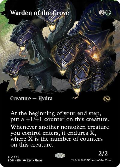 Warden of the Grove (Borderless) (Tarkir: Dragonstorm) Light Play