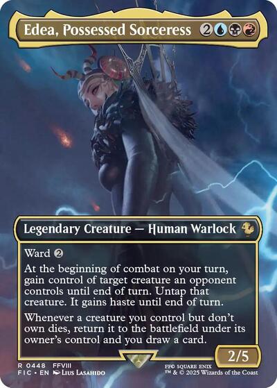 Edea, Possessed Sorceress (Borderless) (Commander: FINAL FANTASY) Light Play Foil