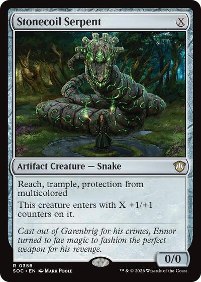 Stonecoil Serpent (Commander: Secrets of Strixhaven) Light Play