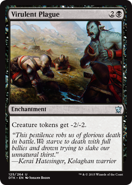 Virulent Plague (Dragons of Tarkir) Light Play Foil