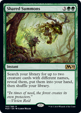 Shared Summons (Magic 2020 Core Set) Light Play
