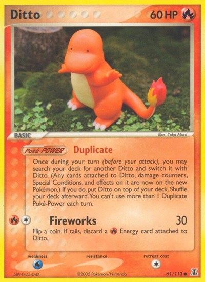 Ditto - 061/113 (Charmander) (Delta Species) Medium Play