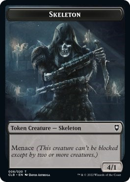 Skeleton Token (Commander Legends: Battle for Baldur's Gate) Light Play