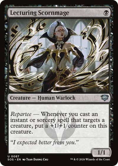 Lecturing Scornmage (Secrets of Strixhaven) Light Play Foil
